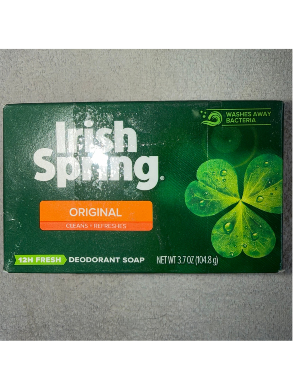 New Irish Spring Original Soap 3.7oz Old Formula No Flaxseed Oil Discontinued x3